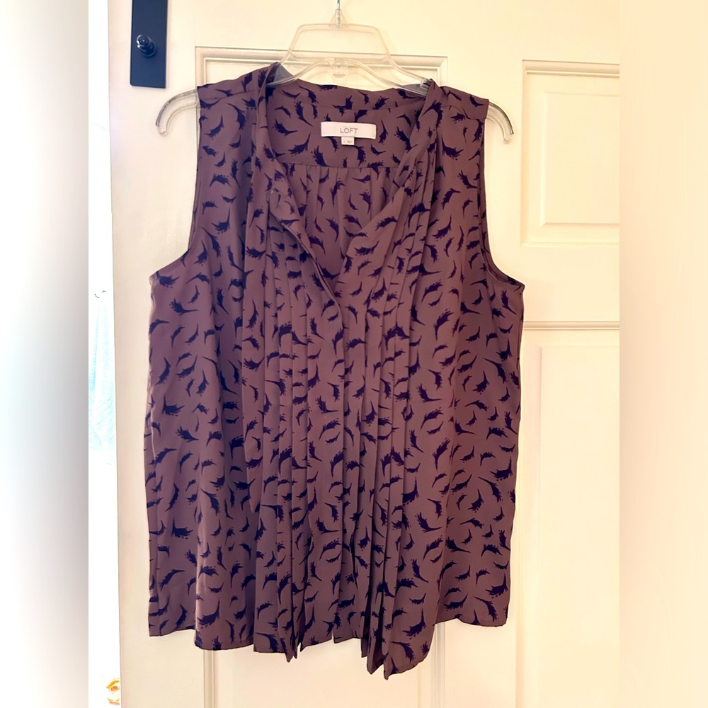 Loft brown top large